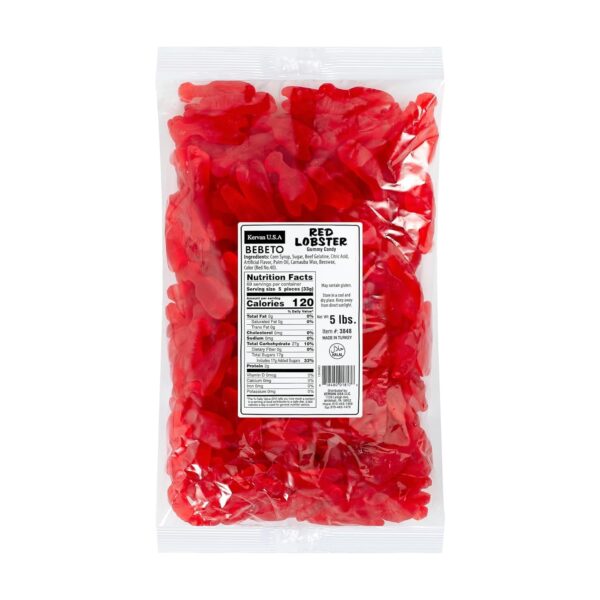 Kervan Red Lobster Gummy 5lb Bag Bulk